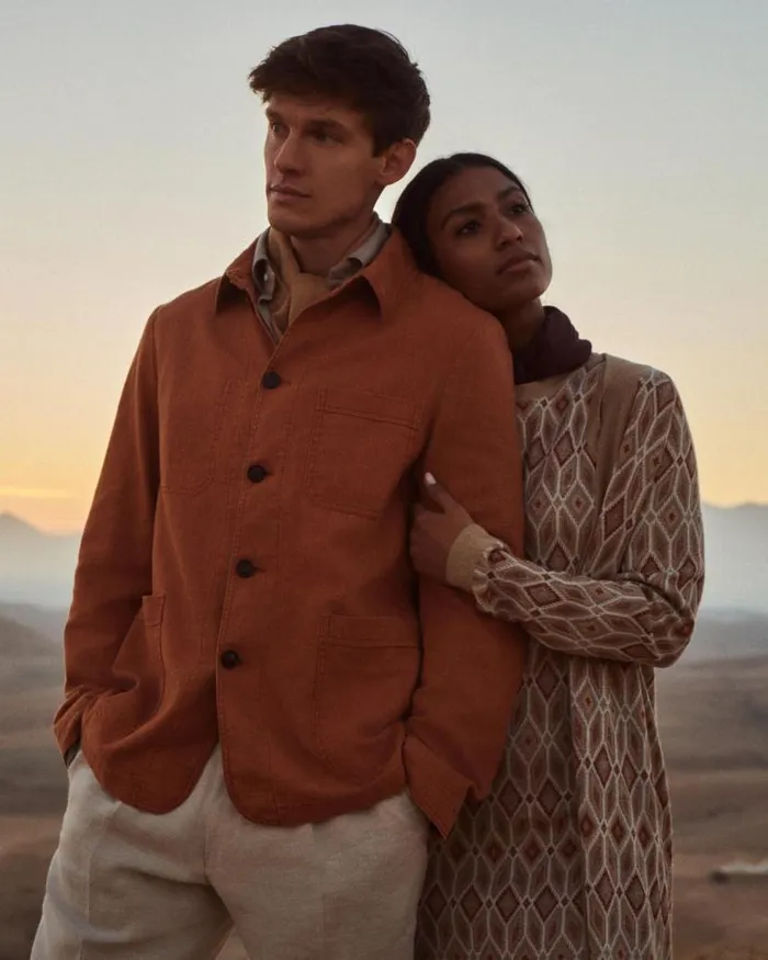 NPeal Coats and Jackets Men Minori Overshirt Orange