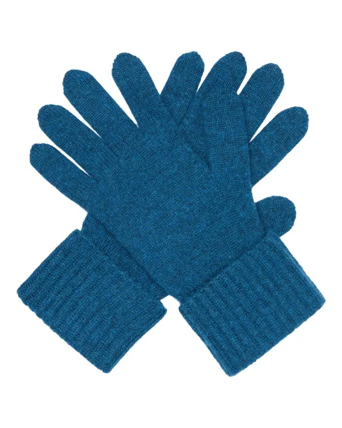 NPeal Gloves Women Ribbed Cashmere Gloves Lagoon Blue