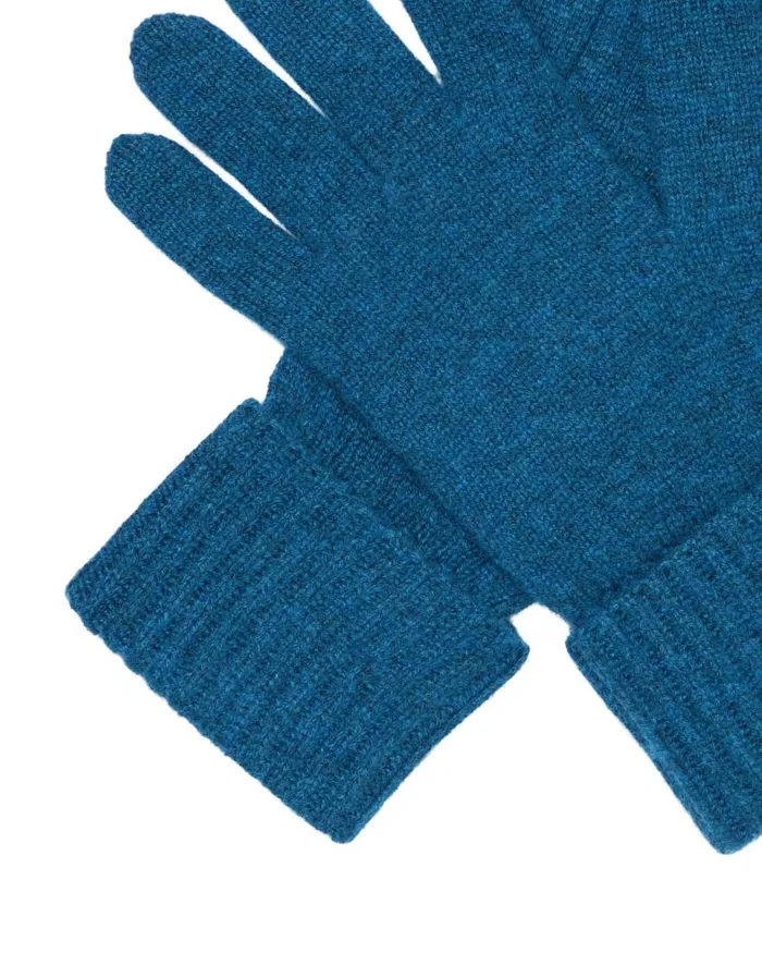 NPeal Gloves Women Ribbed Cashmere Gloves Lagoon Blue
