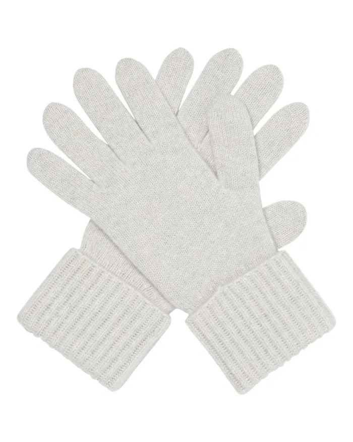 NPeal Gloves Women Ribbed Cashmere Gloves Pebble Grey