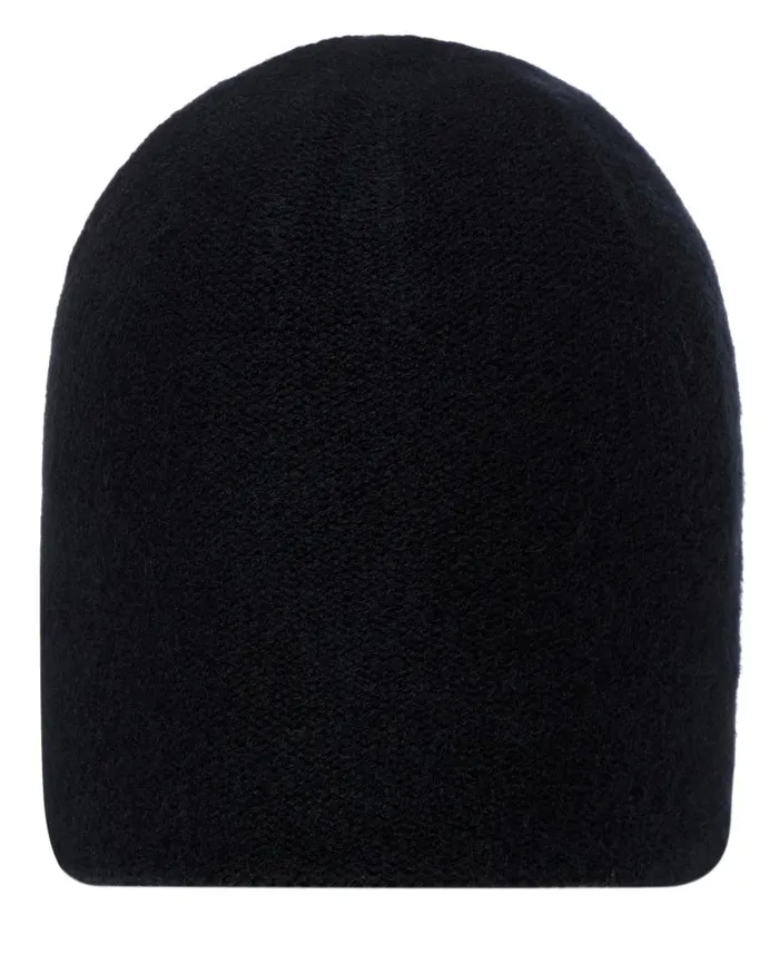 NPeal Hats WomenMen Unisex Double Layer Cashmere Beanie Black