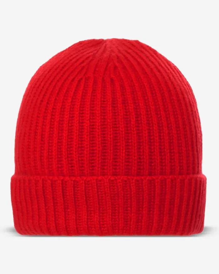 NPeal Hats WomenMen Unisex Ribbed Cashmere Hat Red