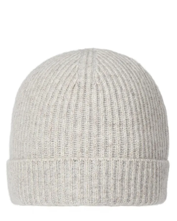 NPeal Hats Women Plated Rib Cashmere Hat Sand Brown