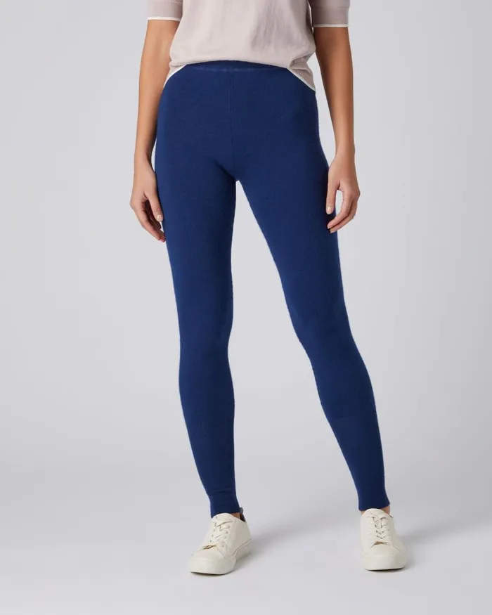 NPeal Leggings and Trousers Women Cashmere Leggings French Blue