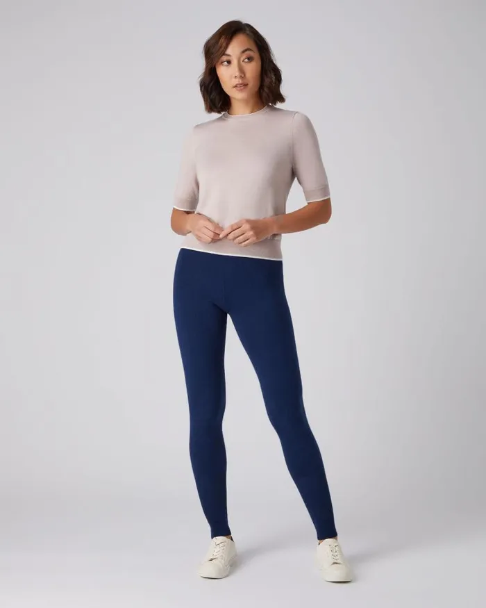 NPeal Leggings and Trousers Women Cashmere Leggings French Blue