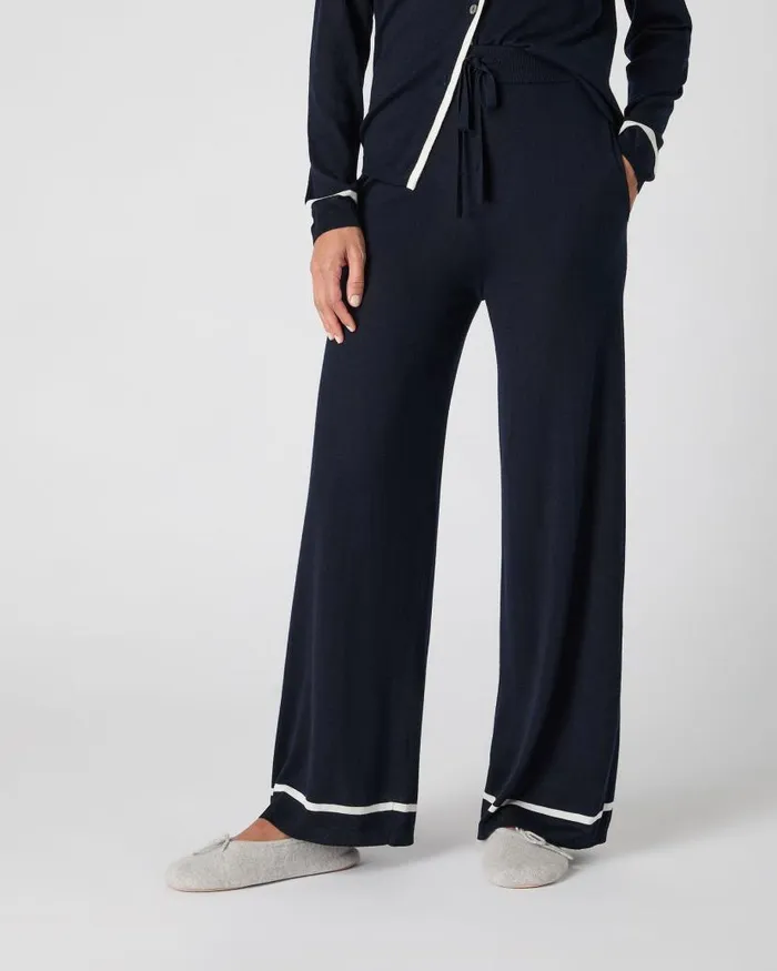 NPeal Leggings and Trousers Women Pyjama Trousers Navy Blue