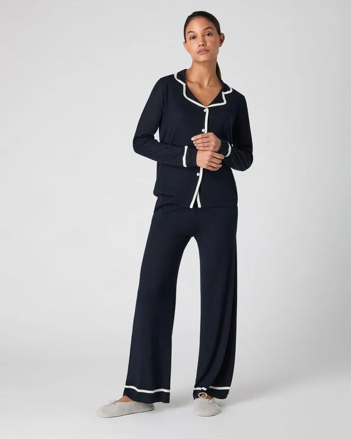 NPeal Leggings and Trousers Women Pyjama Trousers Navy Blue