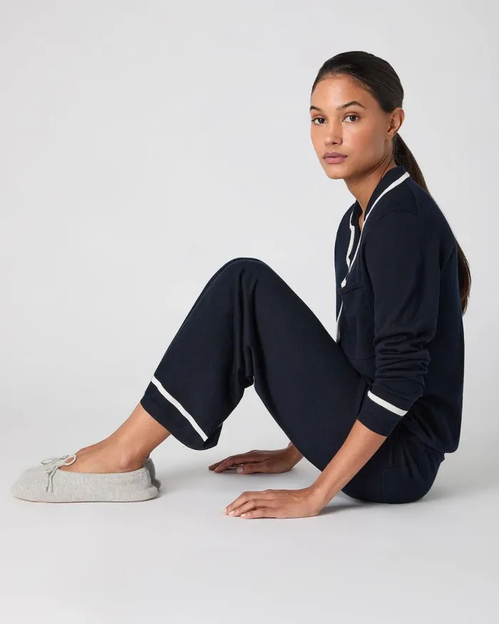 NPeal Leggings and Trousers Women Pyjama Trousers Navy Blue