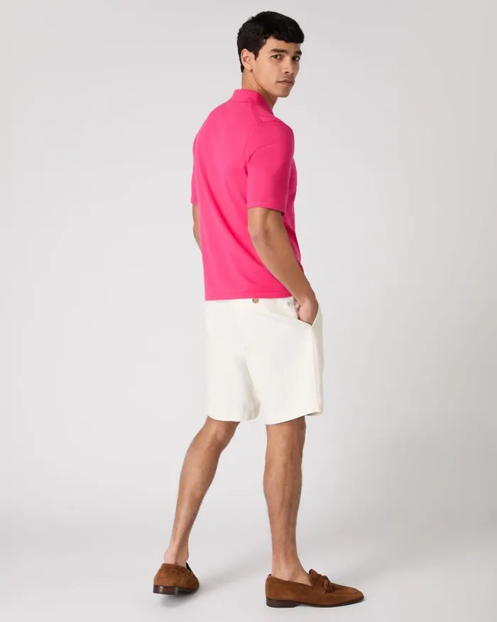 NPeal Polos and Tshirts Men Rock Polo Cotton Cashmere TShirt Crush Pink