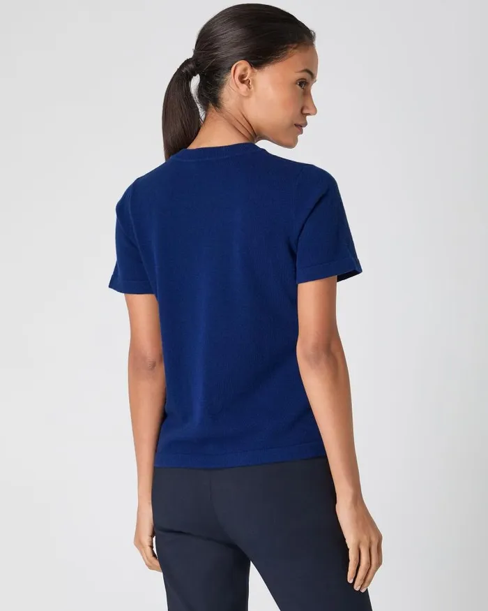 NPeal Tops and Tshirts Women Lottie Cashmere TShirt French Blue