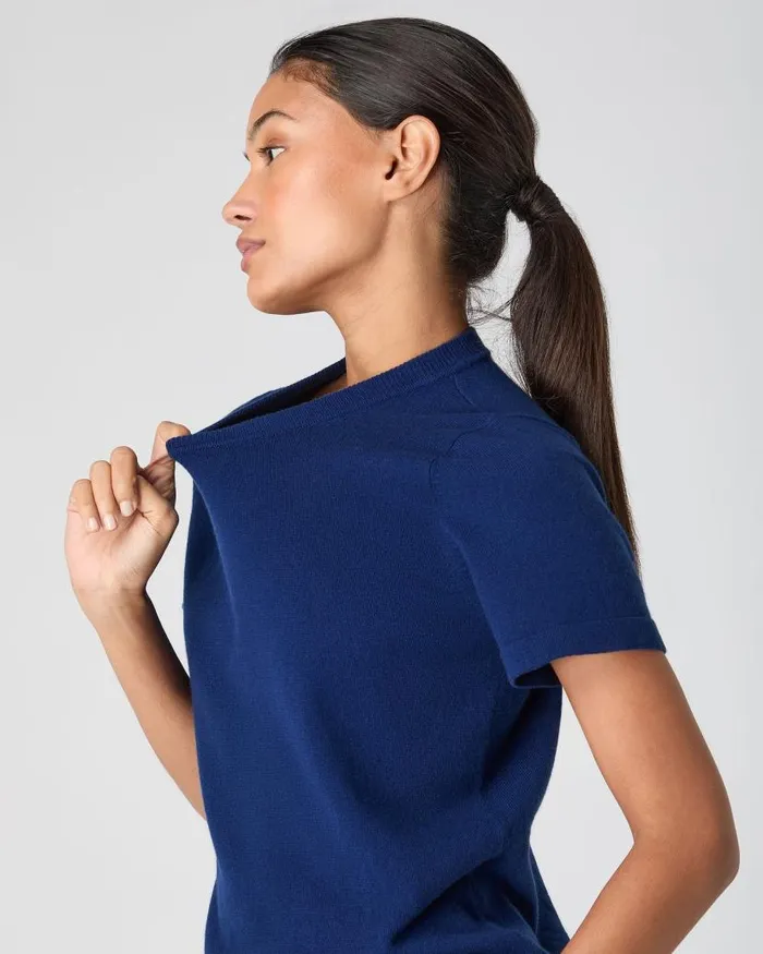 NPeal Tops and Tshirts Women Lottie Cashmere TShirt French Blue