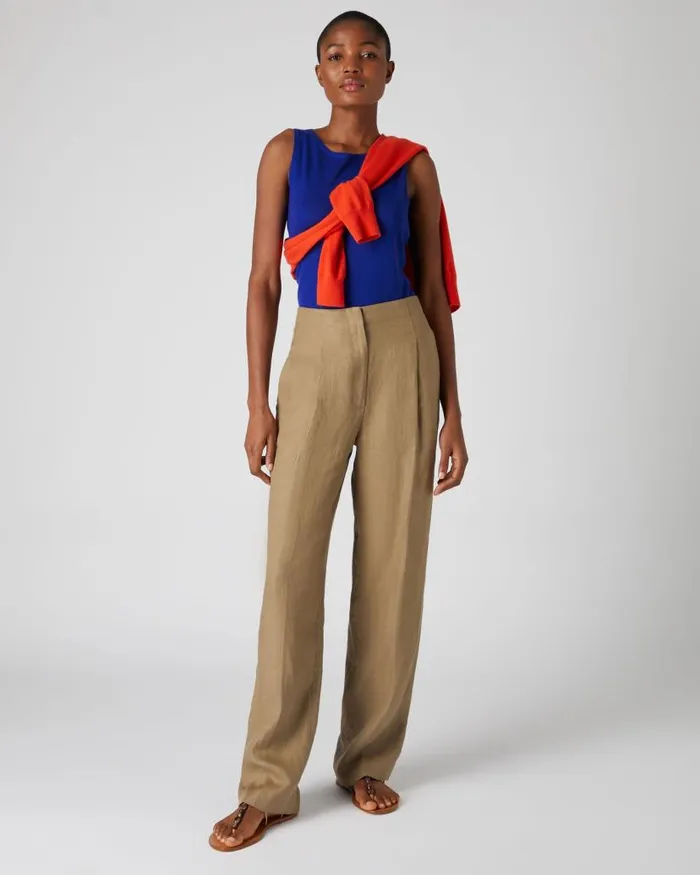 NPeal Tops and Tshirts Women Superfine Cashmere Shell Top Ultramarine Blue