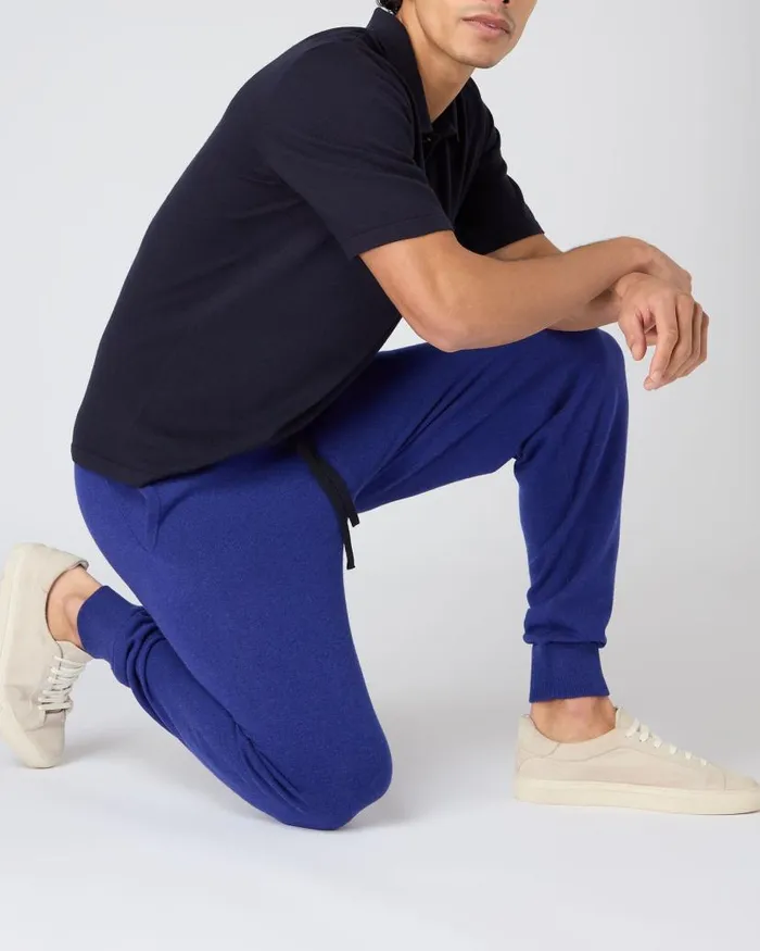NPeal Trousers Men Brompton Cashmere Jogger Sapphire Blue