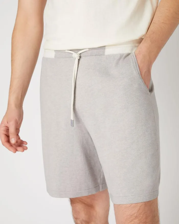 NPeal Trousers Men Cotton Cashmere Silk Short Fumo Grey