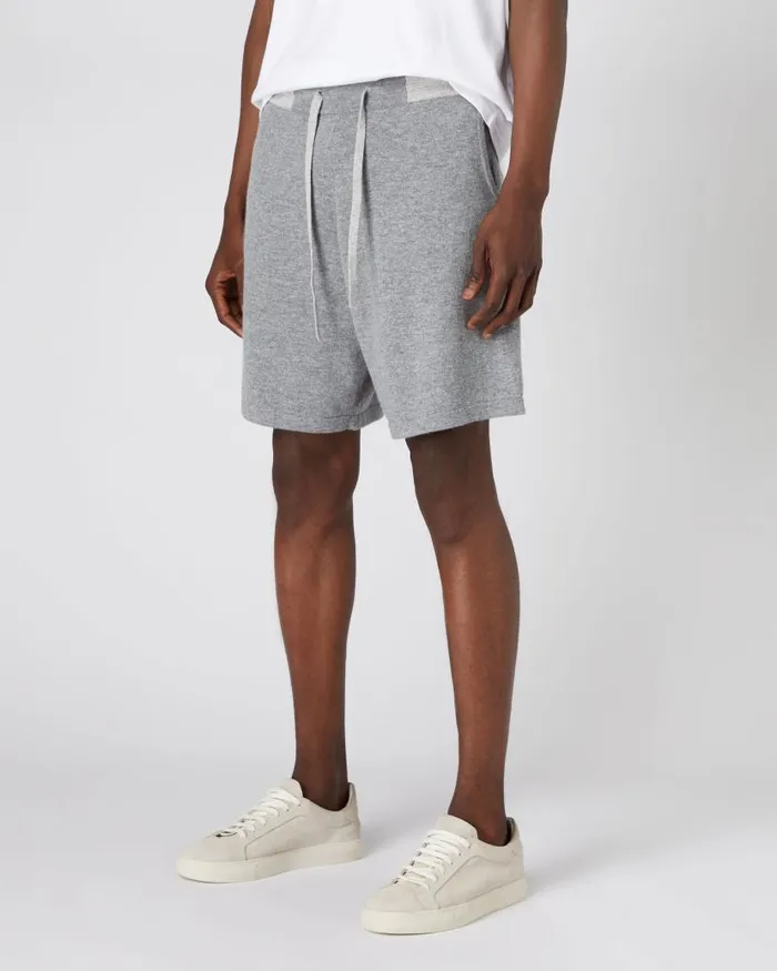 NPeal Trousers Men Relaxed Cashmere Jogger Shorts Flannel Grey