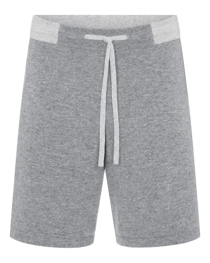 NPeal Trousers Men Relaxed Cashmere Jogger Shorts Flannel Grey