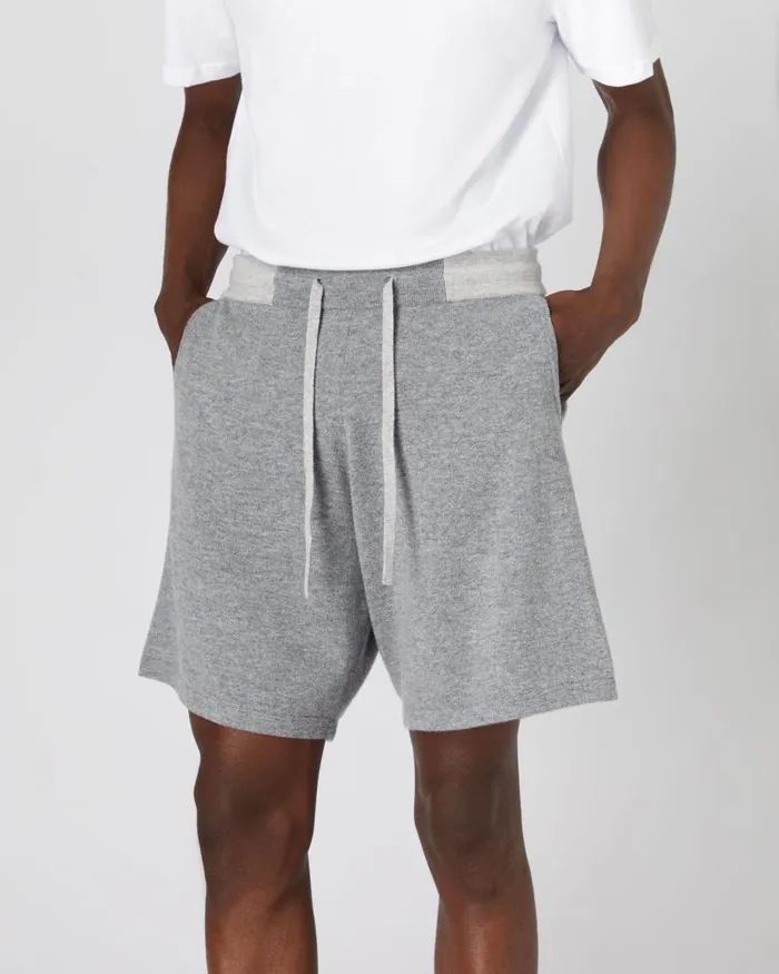 NPeal Trousers Men Relaxed Cashmere Jogger Shorts Flannel Grey