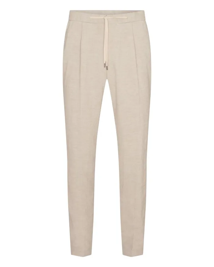 NPeal Trousers Men Sorrento Linen Drawstring Trouser Sand Brown