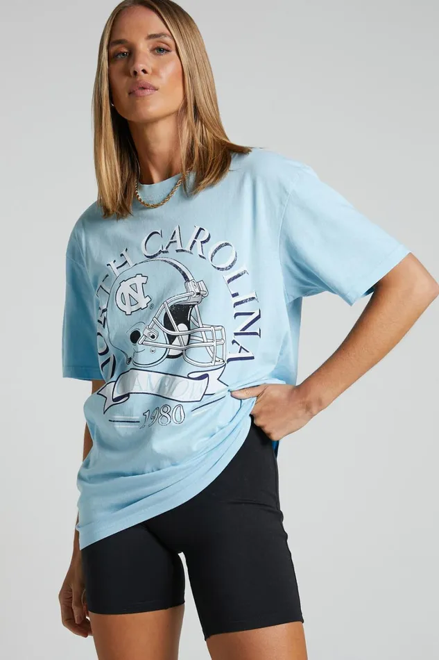 NCAA 8211 North Carolina Champions Athletics Tee In Sky Blue Women Showpo Tops