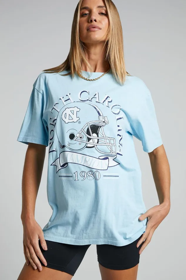 NCAA 8211 North Carolina Champions Athletics Tee In Sky Blue Women Showpo Tops