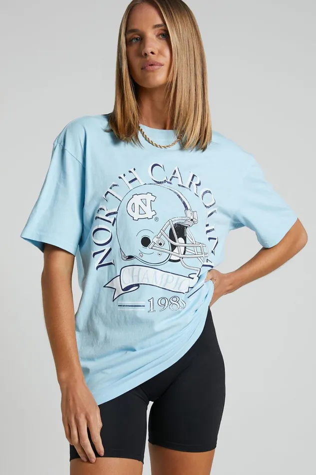 NCAA 8211 North Carolina Champions Athletics Tee In Sky Blue Women Showpo Tops