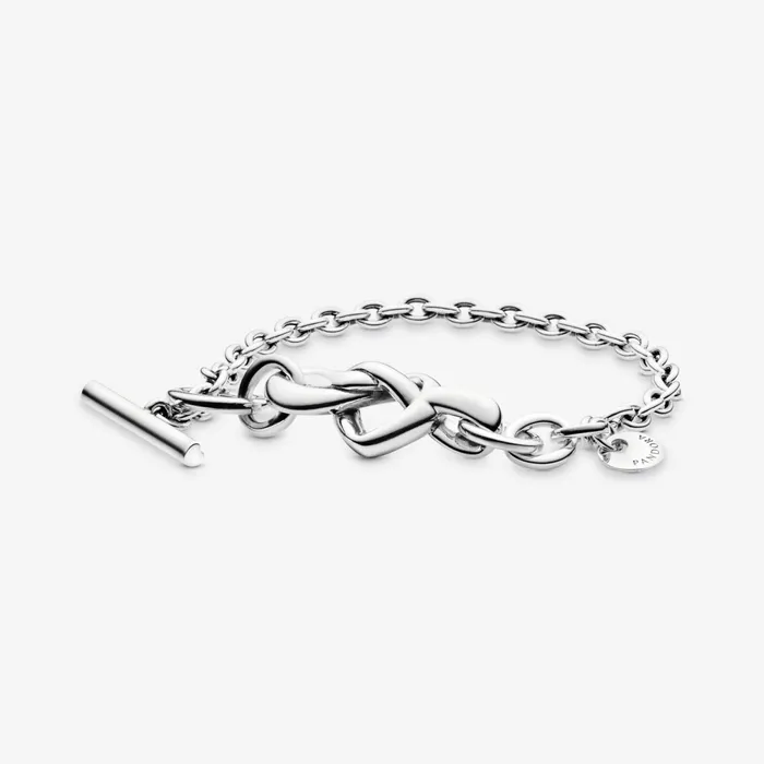 Noncharm Bracelets Women Pandora Knotted Heart TBar Bracelet