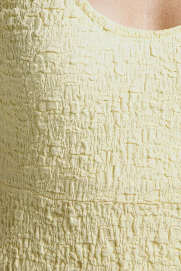 Novida Midi Dress 8211 Textured Bodycon Dress In Butter Yellow Women Showpo Maternity Clothes