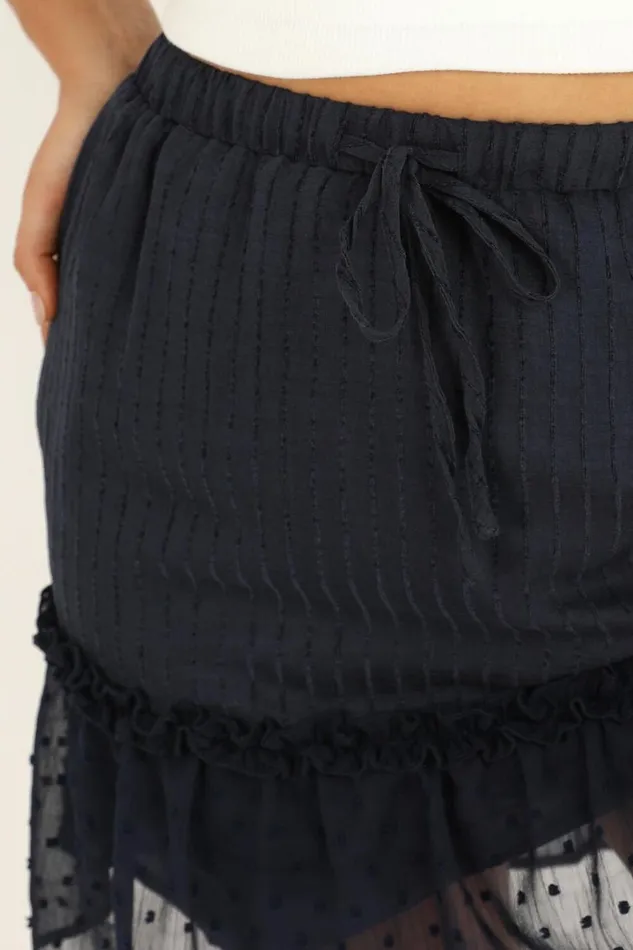 Open Options Skirt In Navy Women Showpo Skirts