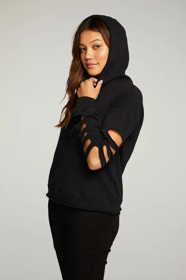 Outerwear Cotton Fleece Vented Long Sleeve Pullover Hoodie 8211 Chaser Brand Womens