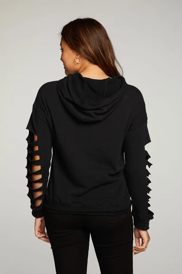 Outerwear Cotton Fleece Vented Long Sleeve Pullover Hoodie 8211 Chaser Brand Womens