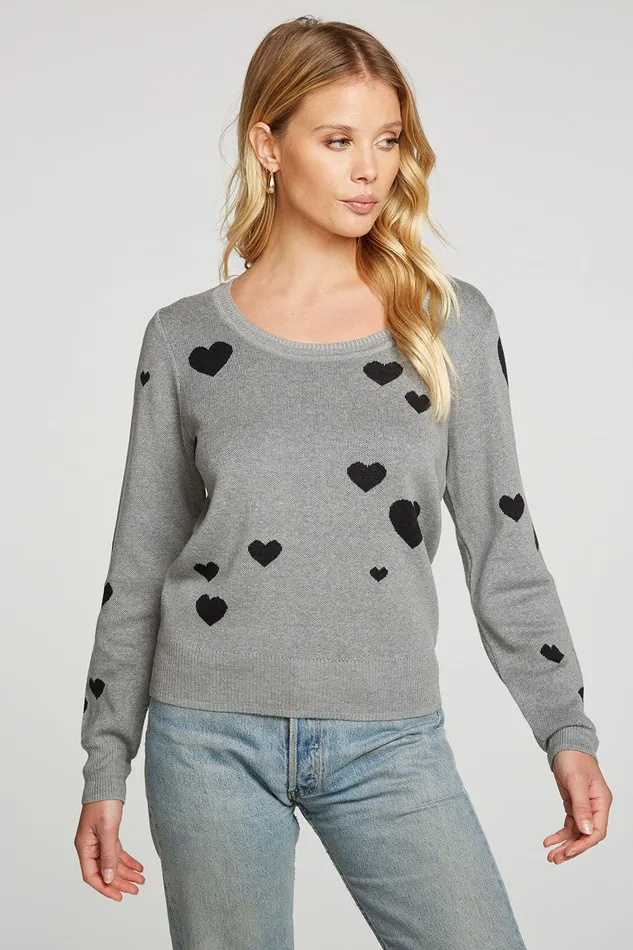 Outerwear Intarsia Hearts Chaser Brand Womens