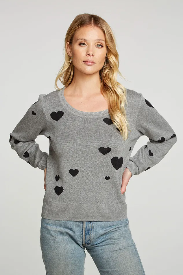 Outerwear Intarsia Hearts Chaser Brand Womens