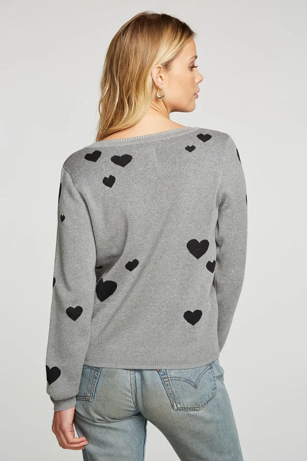 Outerwear Intarsia Hearts Chaser Brand Womens