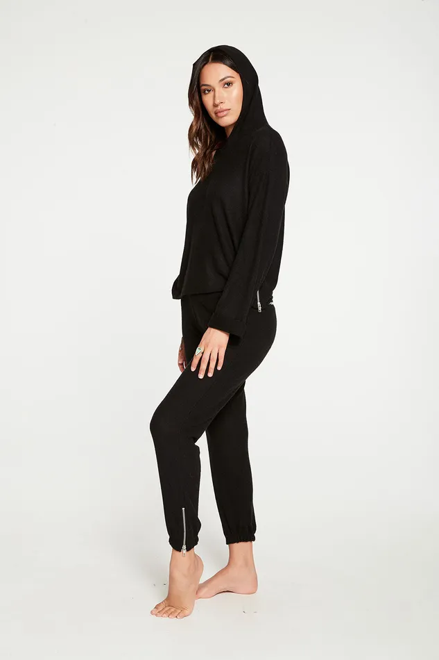 Outerwear Love Knit Long Sleeve Side Zip Pullover Hoodie Chaser Brand Womens