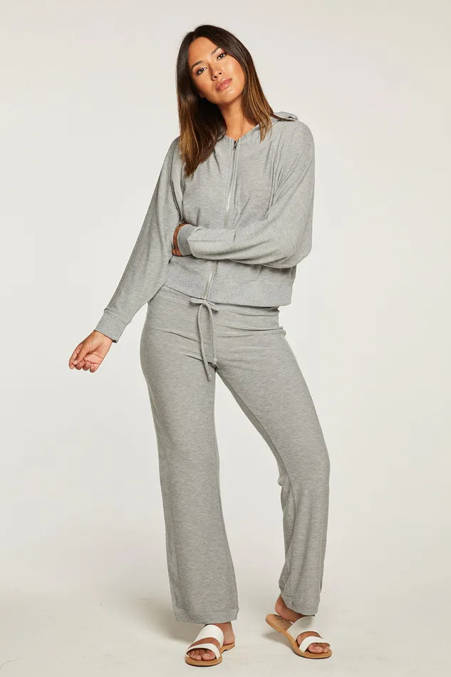Outerwear Womens Cozy Knit Long Sleeve Batwing Zip Up Hoodie with Rib Chaser Brand