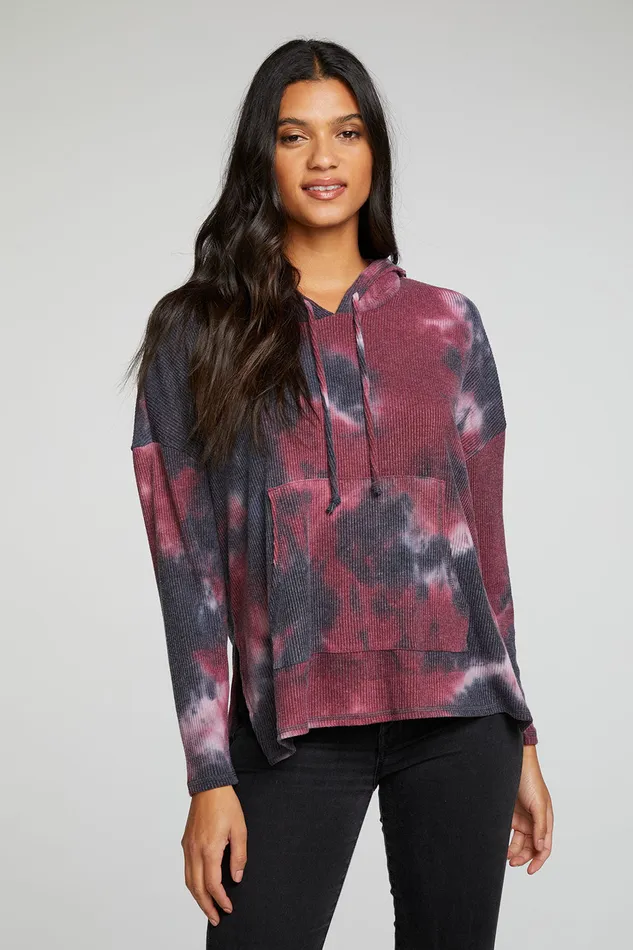 Outerwear Womens Rpet Love Rib Long Sleeve Drop Shoulder Slit Side Pullover Hoodie Chaser Brand Outerwear Womens Rpet Love Rib Long Sleeve Drop Shoulder Slit Side Pullover Hoodie Chaser Brand