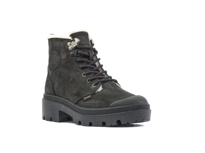Palladium Pallabase Nubuck Zip Wl Black Women Boots