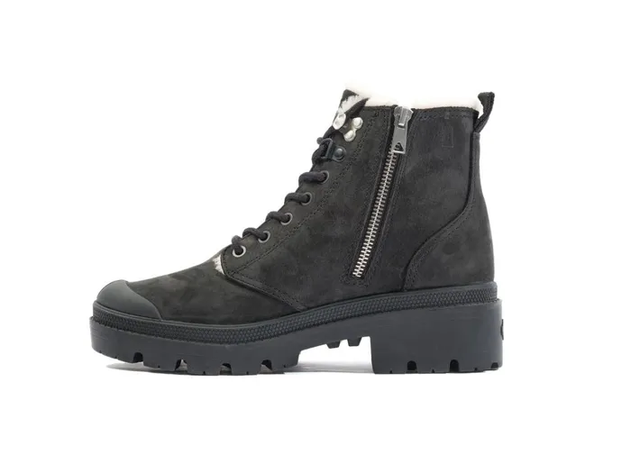 Palladium Pallabase Nubuck Zip Wl Black Women Boots