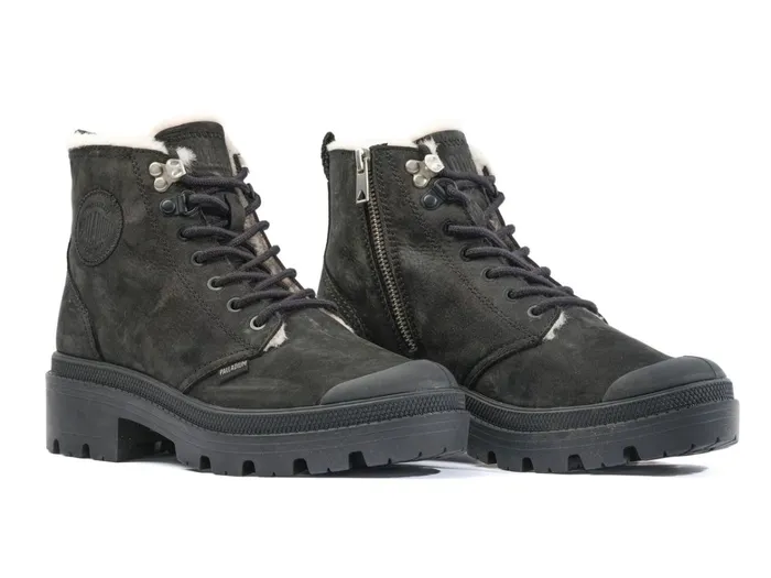 Palladium Pallabase Nubuck Zip Wl Black Women Boots