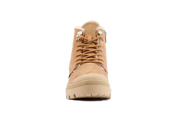 Palladium Pallabase Nubuck Zip Wl Ochre Tan Women Boots