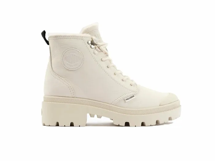 Palladium Pallabase Nubuck Zip Wl Whitecap Grey Women Heel Boots