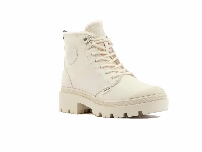 Palladium Pallabase Nubuck Zip Wl Whitecap Grey Women Heel Boots