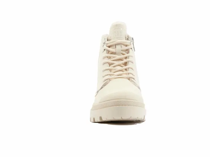 Palladium Pallabase Nubuck Zip Wl Whitecap Grey Women Heel Boots