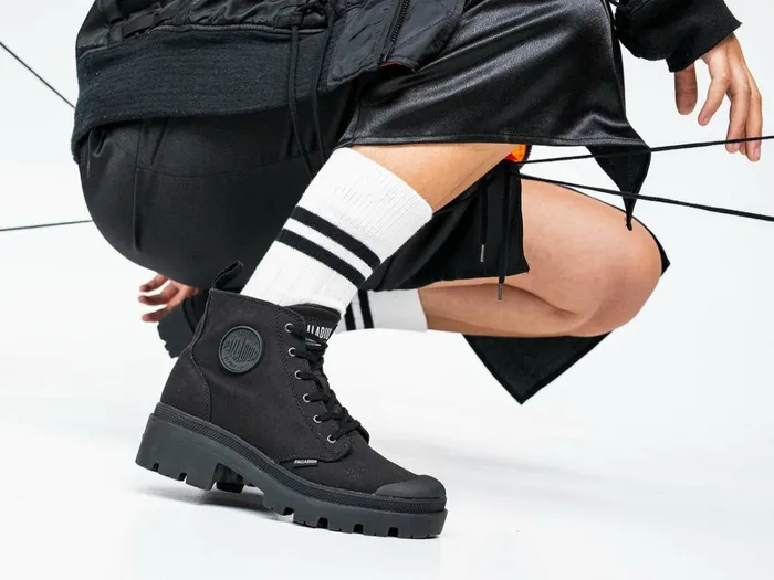 Palladium Pallabase Twill Blackblack Women Boots