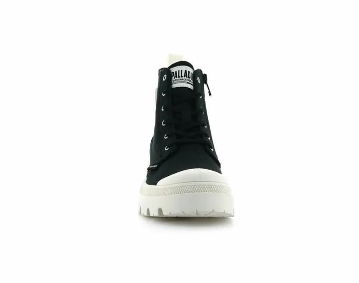 Palladium Pallabase Twill Black Women Heel Boots