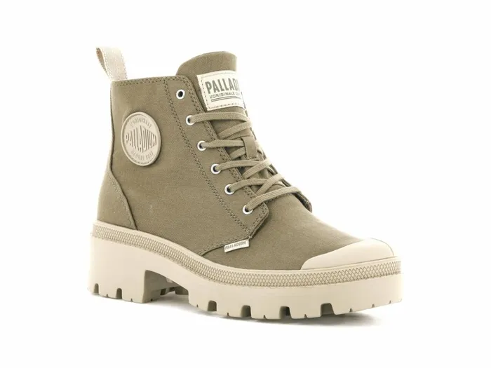 Palladium Pallabase Twill Butternut Women Heel Boots