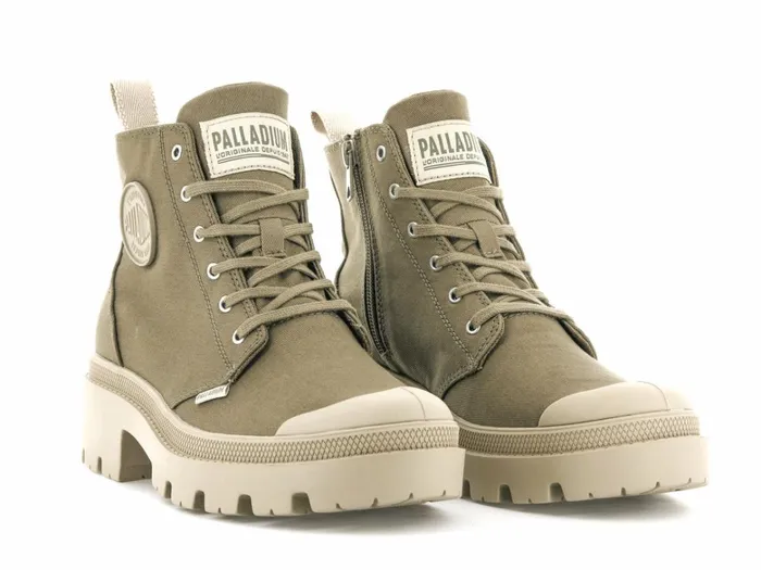 Palladium Pallabase Twill Butternut Women Heel Boots