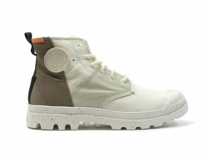 Palladium Pampa Hi Re Generate Dusky Green Cream White Women Boots