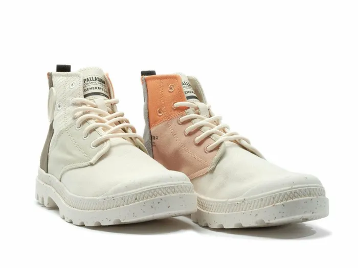 Palladium Pampa Hi Re Generate Dusky Green Cream White Women Boots