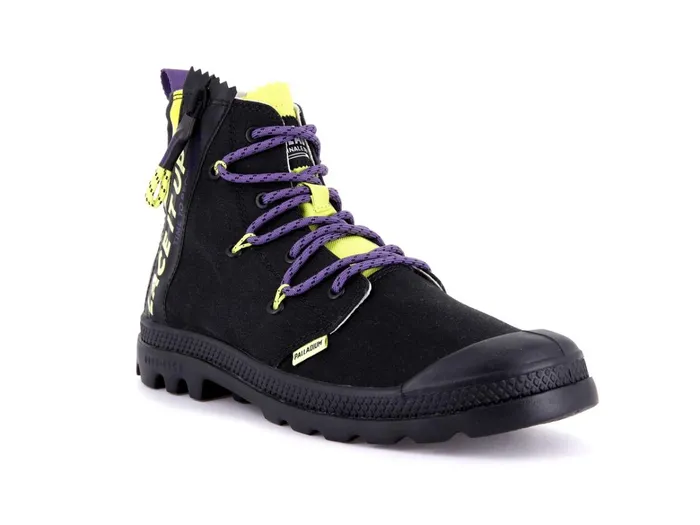 Palladium Pampa Lite Lace It Blackwild Lime Kids Boots